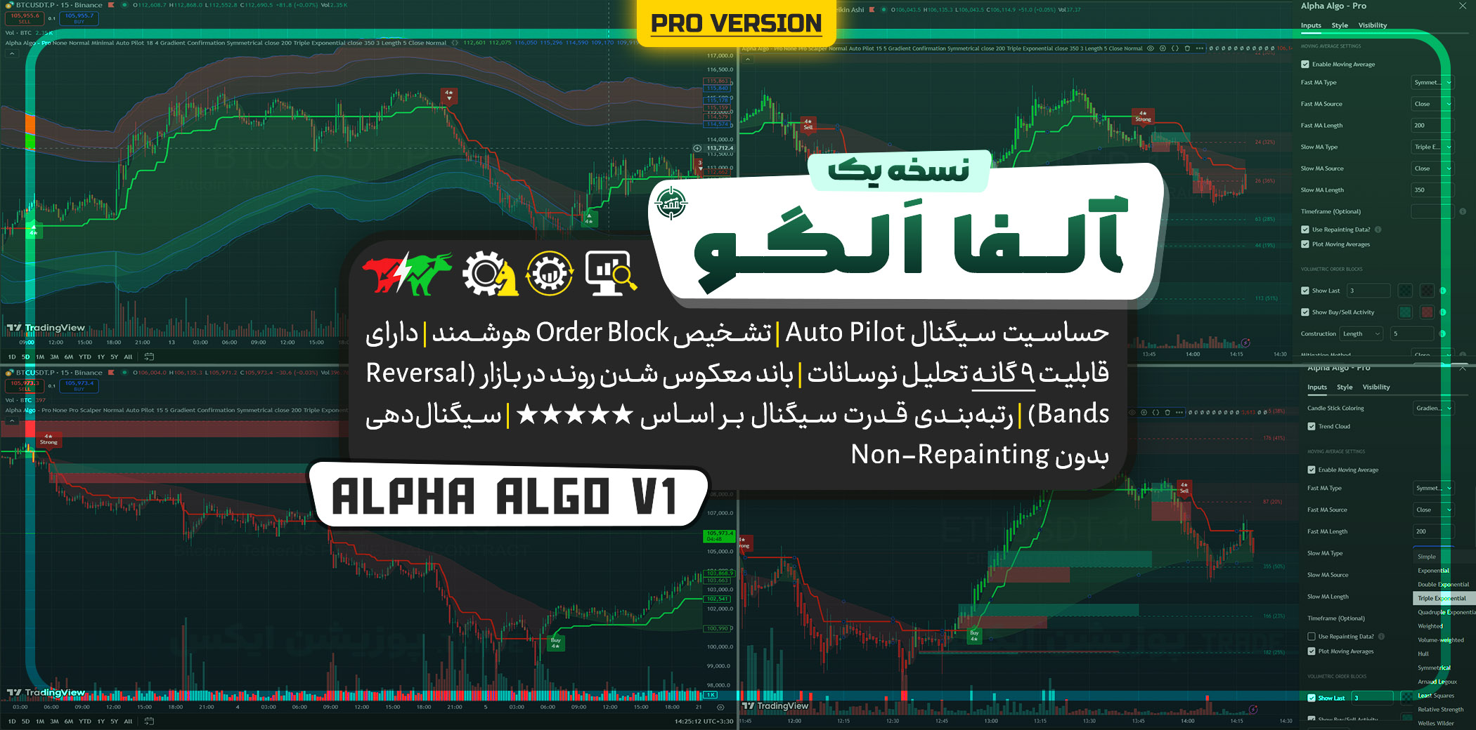اندیکاتور Alpha Algo v1 Pro: سیگنال مبتنی بر نوسانات بازار
